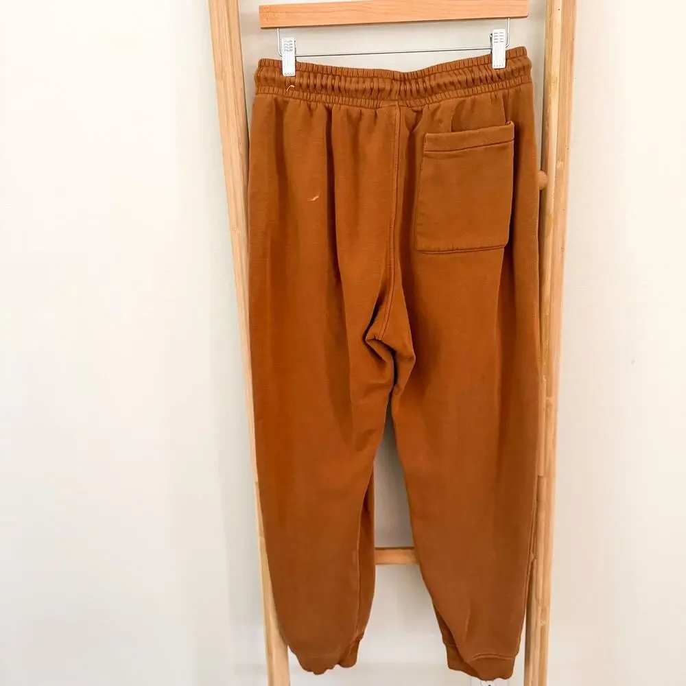 Nike Jordan Essentials Fleece Joggers Brown Relaxed Sweatpants Men’s Medium